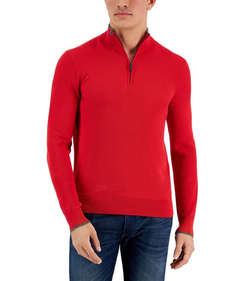 michael kors men's textured quarter-zip sweater|Michael Kors Zipped sweaters for Men .